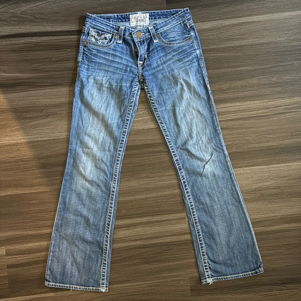 Y2K Big star detailed jeans